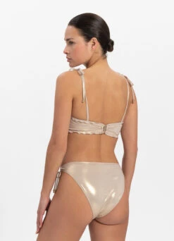 BEACHLIFE Gold Champagne Puffy Bikinitop -Beachlife Verkäufe 114 174 217 174 3