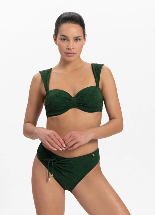 BEACHLIFE Green Embroidery Bandeau Bikinitop -Beachlife Verkäufe 118 717 202 717 2