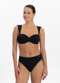 BEACHLIFE Black Swirl Bandeau Bikinitop