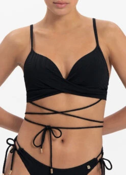 BEACHLIFE Black Swirl Twist Bikinitop -Beachlife Verkäufe 123 969