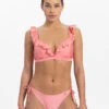 BEACHLIFE Pink Shine Ruffle Bikinitop