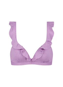 BEACHLIFE Purple Swirl Ruffle Bikinitop -Beachlife Verkäufe 125 567 front