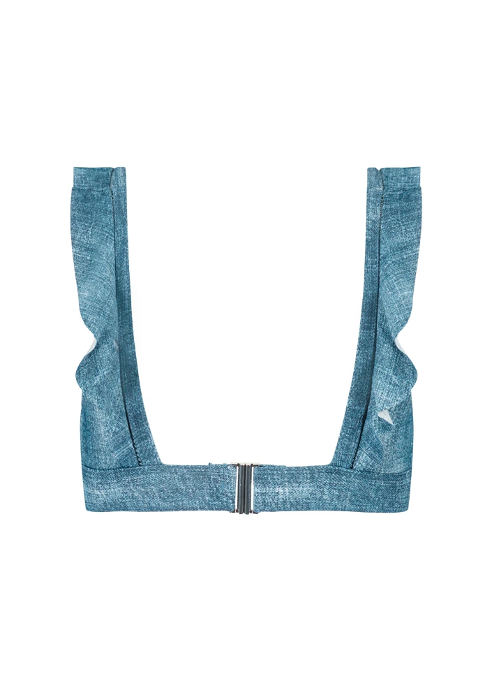 BEACHLIFE Denim Ruches Bikinitop 7 BEACHLIFE Denim Ruches Bikinitop – Bild 5