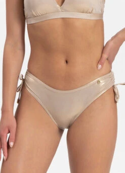 BEACHLIFE Gold Champagne Lace-up Bikinibroekje
