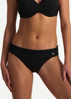 BEACHLIFE Black Embroidery Omslag Bikinibroekje