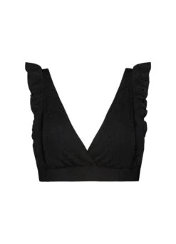 BEACHLIFE Black Embroidery Ruches Bikinitop -Beachlife Verkäufe 270127 966 front 1