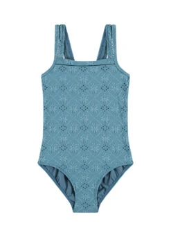 BEACHLIFE Blue Embroidery Meisjes Square Badpak