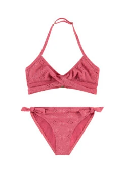 BEACHLIFE Pink Embroidery Meisjes Twist Bikiniset