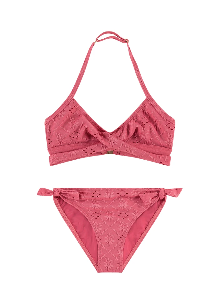 BEACHLIFE Pink Embroidery Meisjes Twist Bikiniset 3 BEACHLIFE Pink Embroidery Meisjes Twist Bikiniset