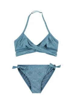 BEACHLIFE Blue Embroidery Meisjes Twist Bikiniset