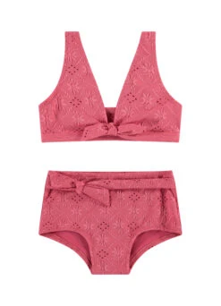 BEACHLIFE Pink Embroidery Meisjes Strik Bikiniset