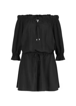 BEACHLIFE Black Swirl Off-shoulder Jurkje