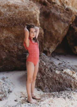 BEACHLIFE Pink Embroidery Meisjes Ruffle Badpak -Beachlife Verkäufe beachlife mini ss23 42