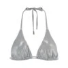 BEACHLIFE Metallic Silver Triangel Bikinitop -Beachlife Verkäufe bikini top grey 1