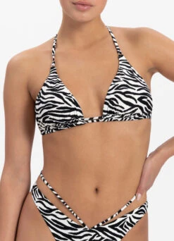 BEACHLIFE Wild Zebra Triangel Bikinitop -Beachlife Verkäufe monica top zebra uitsnede
